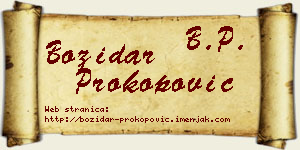 Božidar Prokopović vizit kartica